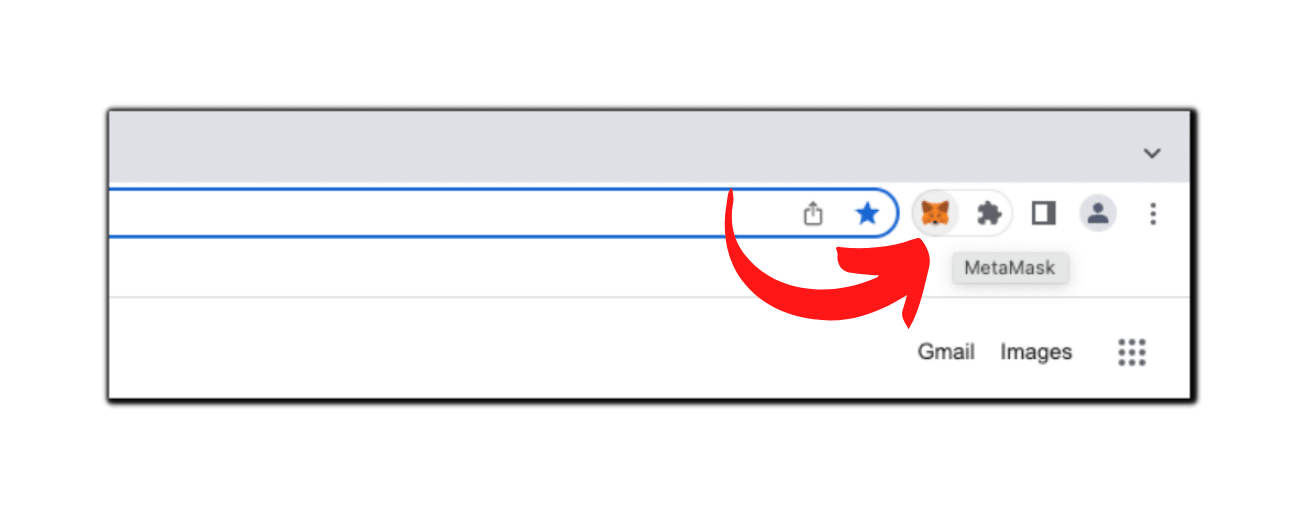 Click on the MetaMask extension